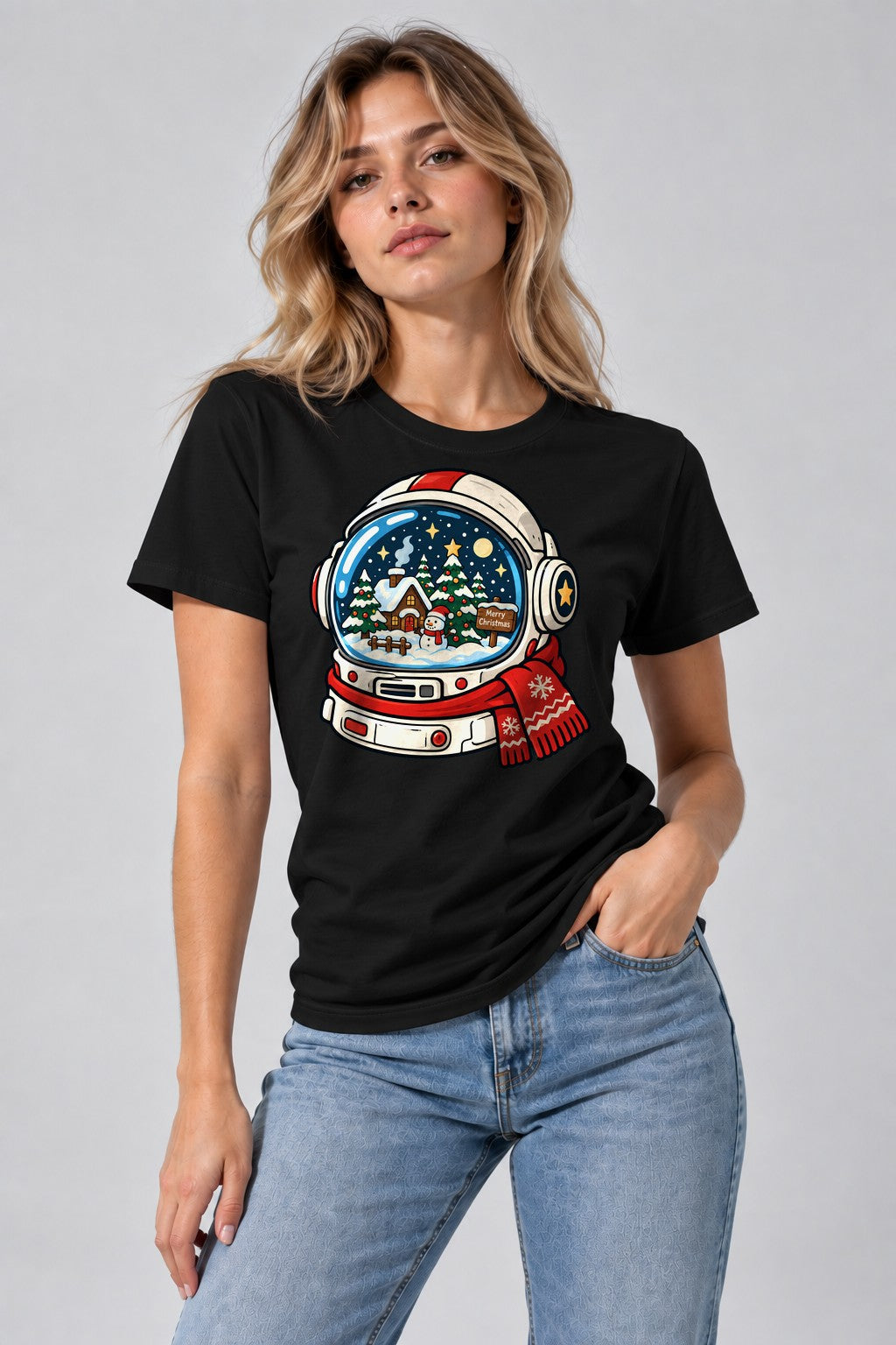 Astronaut Snow Globe - Black