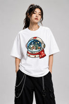 Astronaut Snow Globe - White