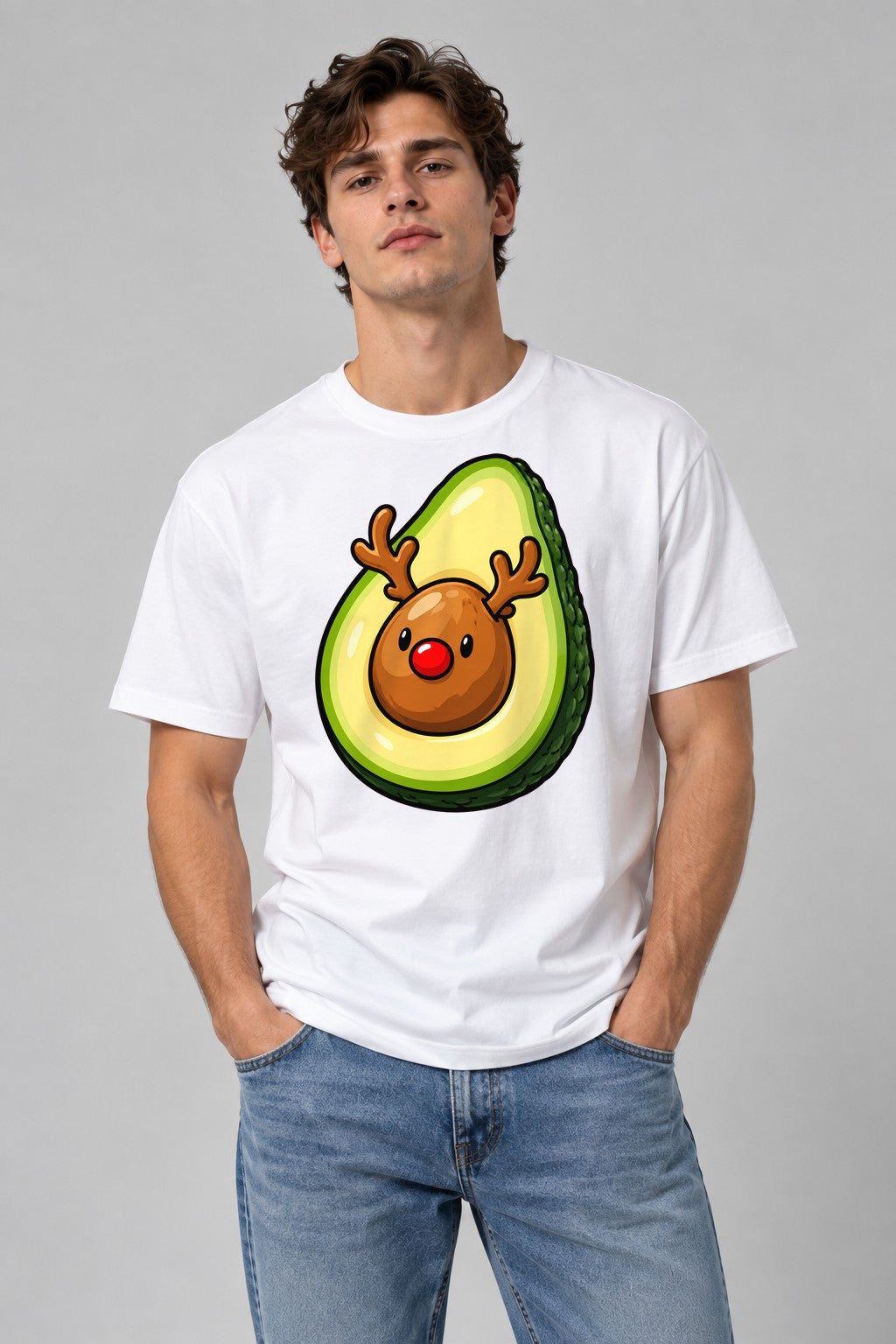 Avocado Reindeer - White