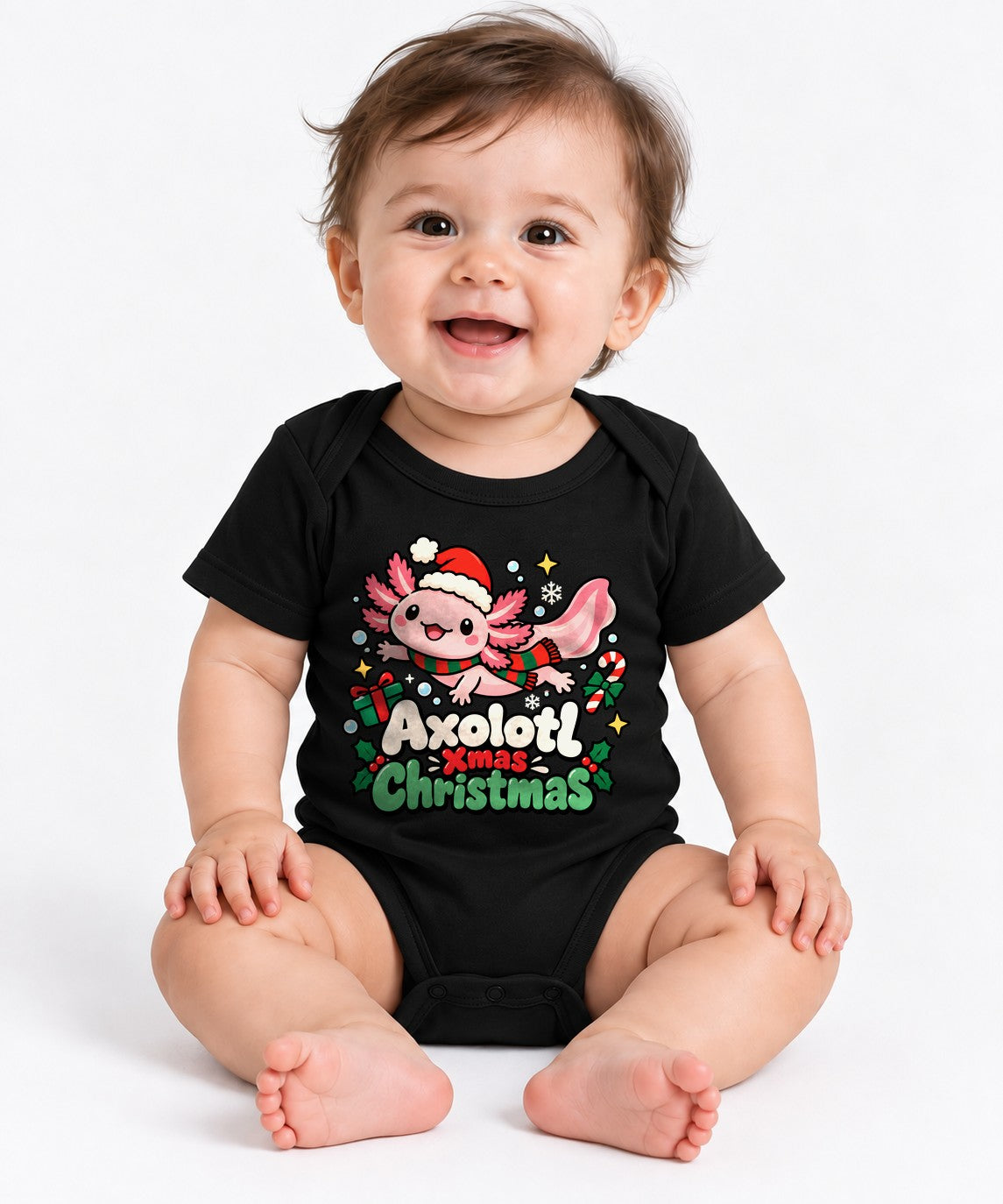 Axolotl Christmas - Black