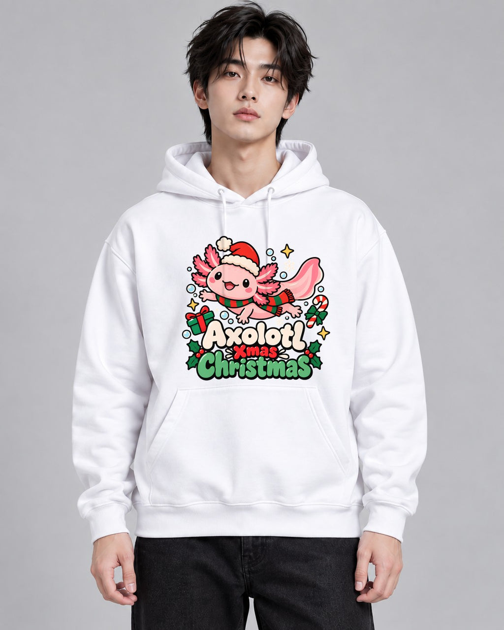 Axolotl Christmas - White