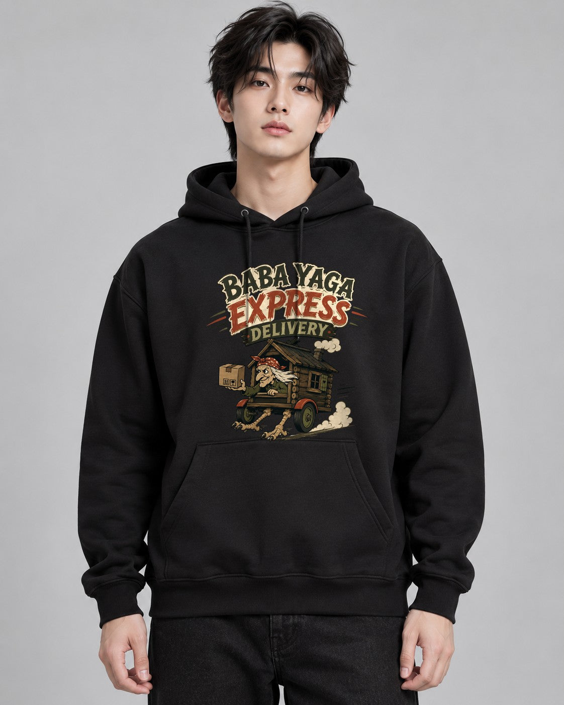 Baba Yaga Express Delivery Witch Hou - Black