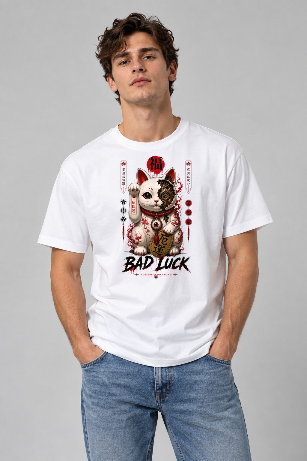 Bad Luck Cat - White