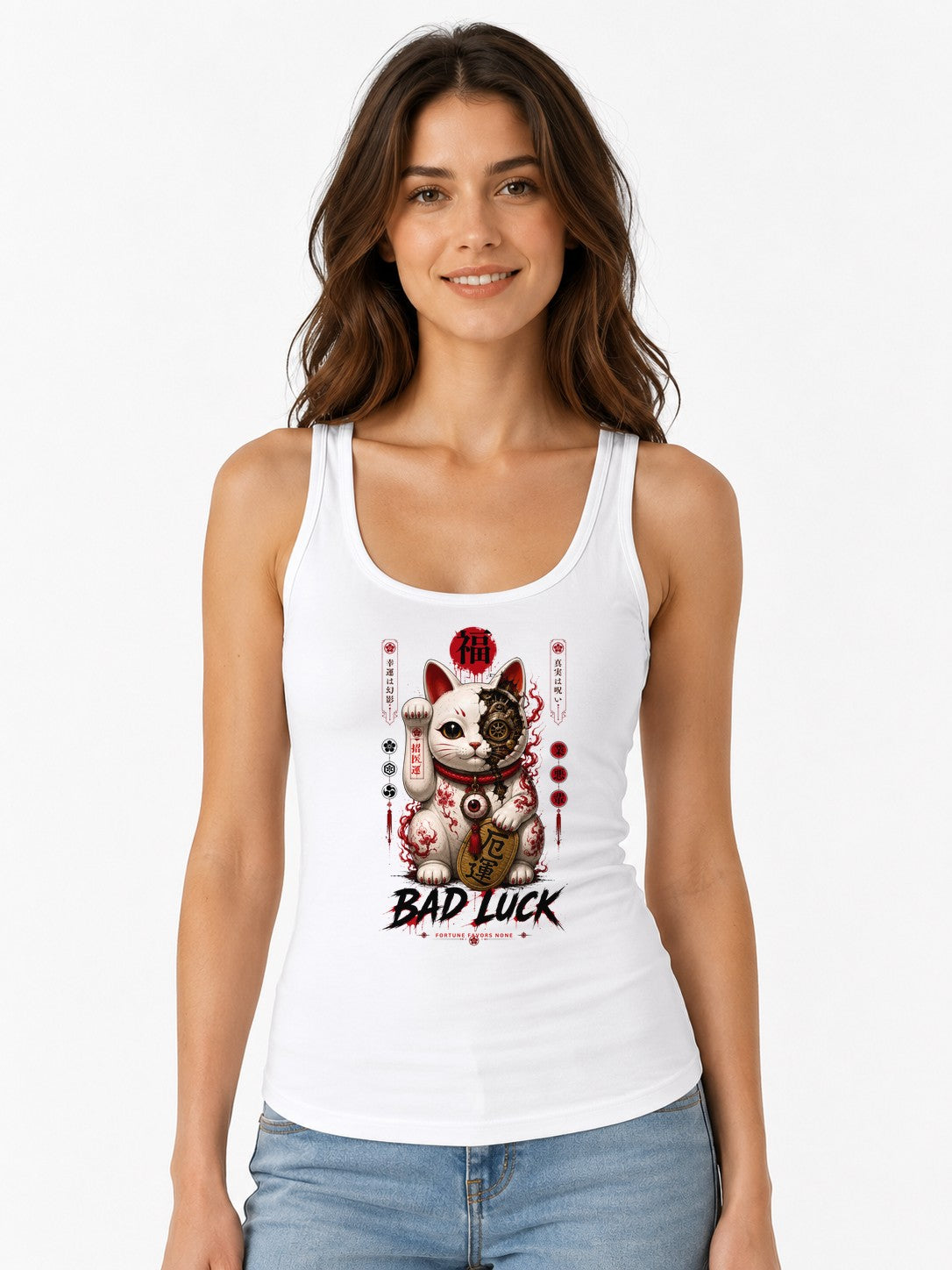 Bad Luck Cat - White