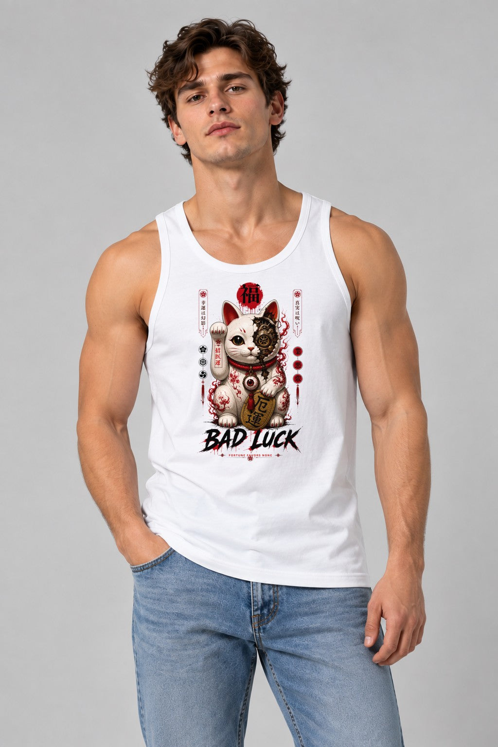 Bad Luck Cat - White