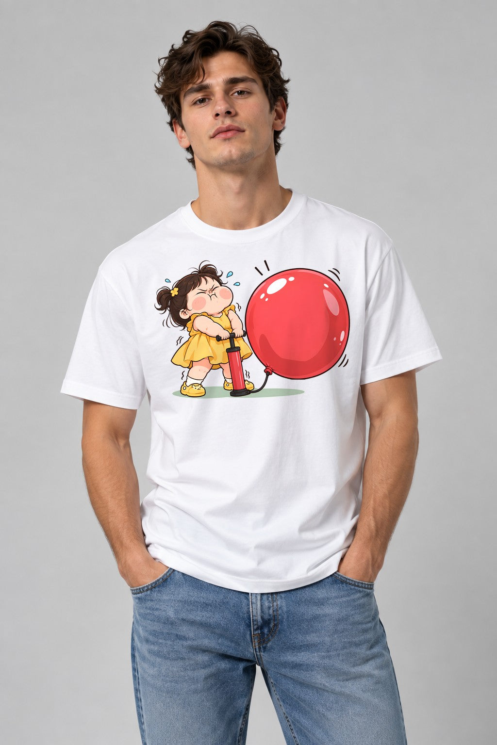 Balloon Girl Struggle - White