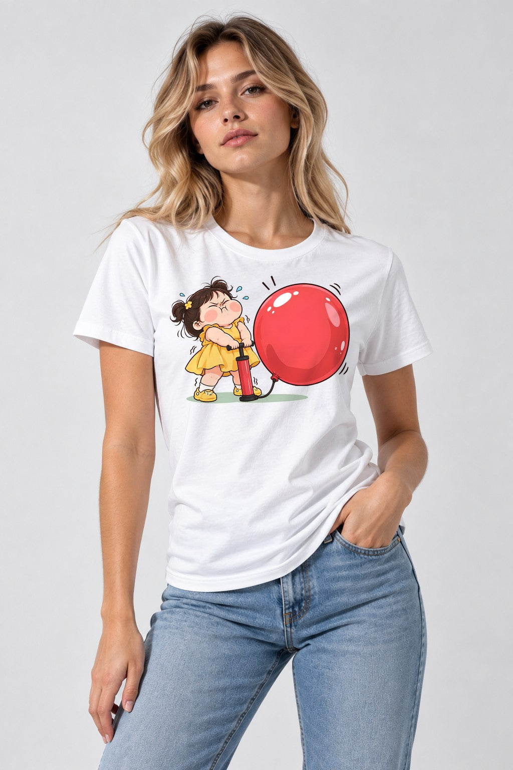 Balloon Girl Struggle - White