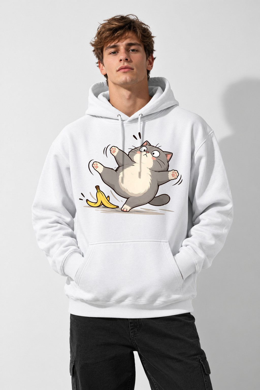 Banana Peel Cat - White