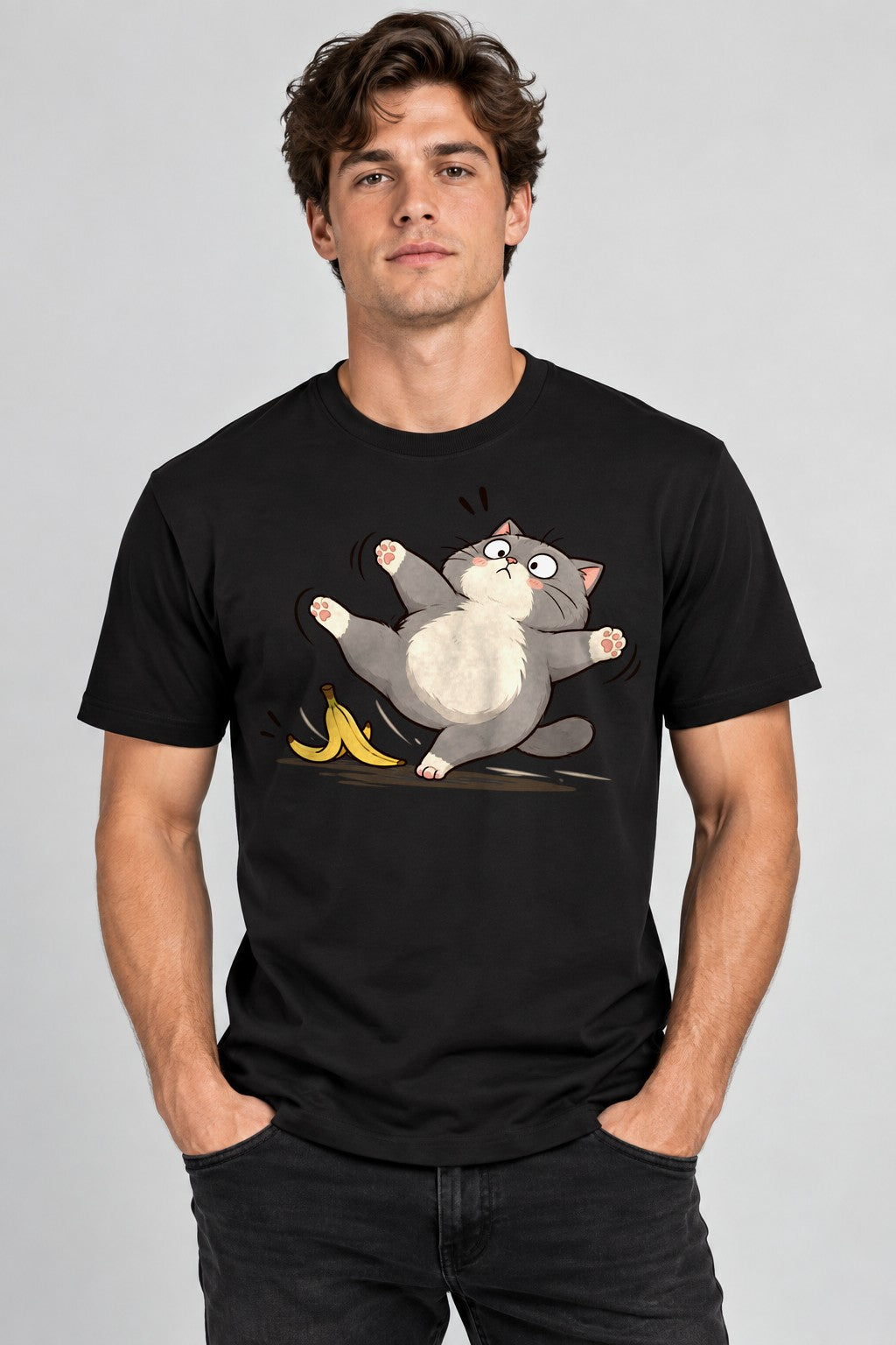 Banana Peel Cat - Black
