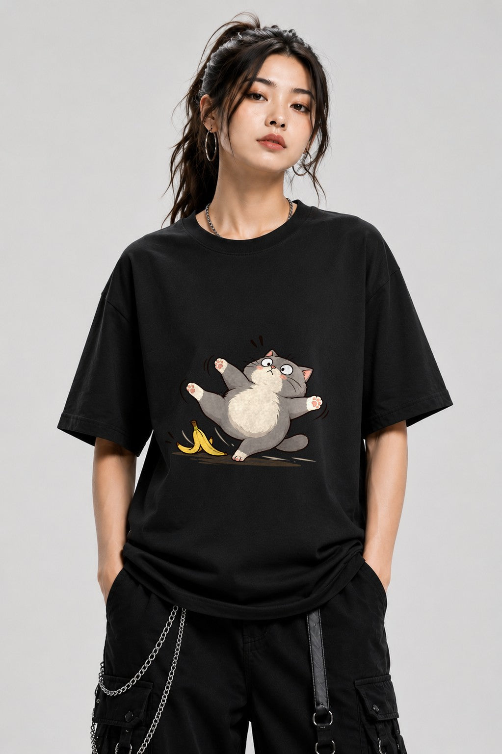 Banana Peel Cat - Black