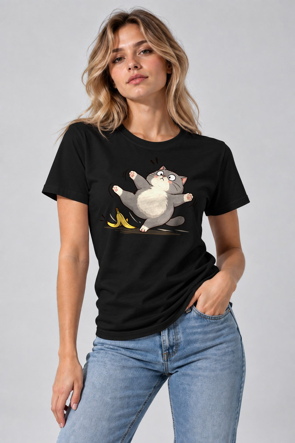 Banana Peel Cat - Black