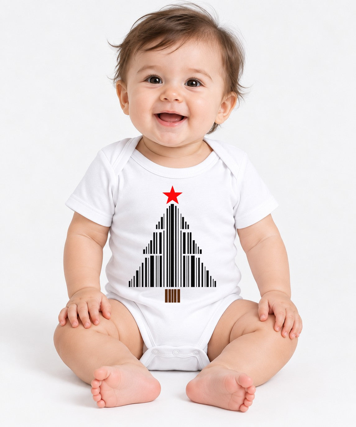 Barcode Christmas Tree - White
