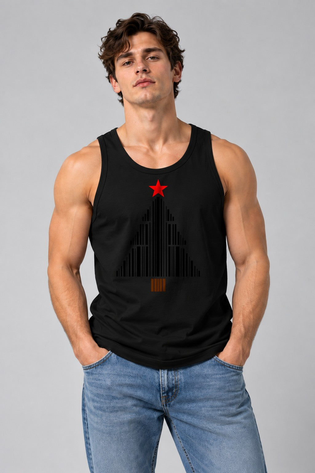 Barcode Christmas Tree - Black