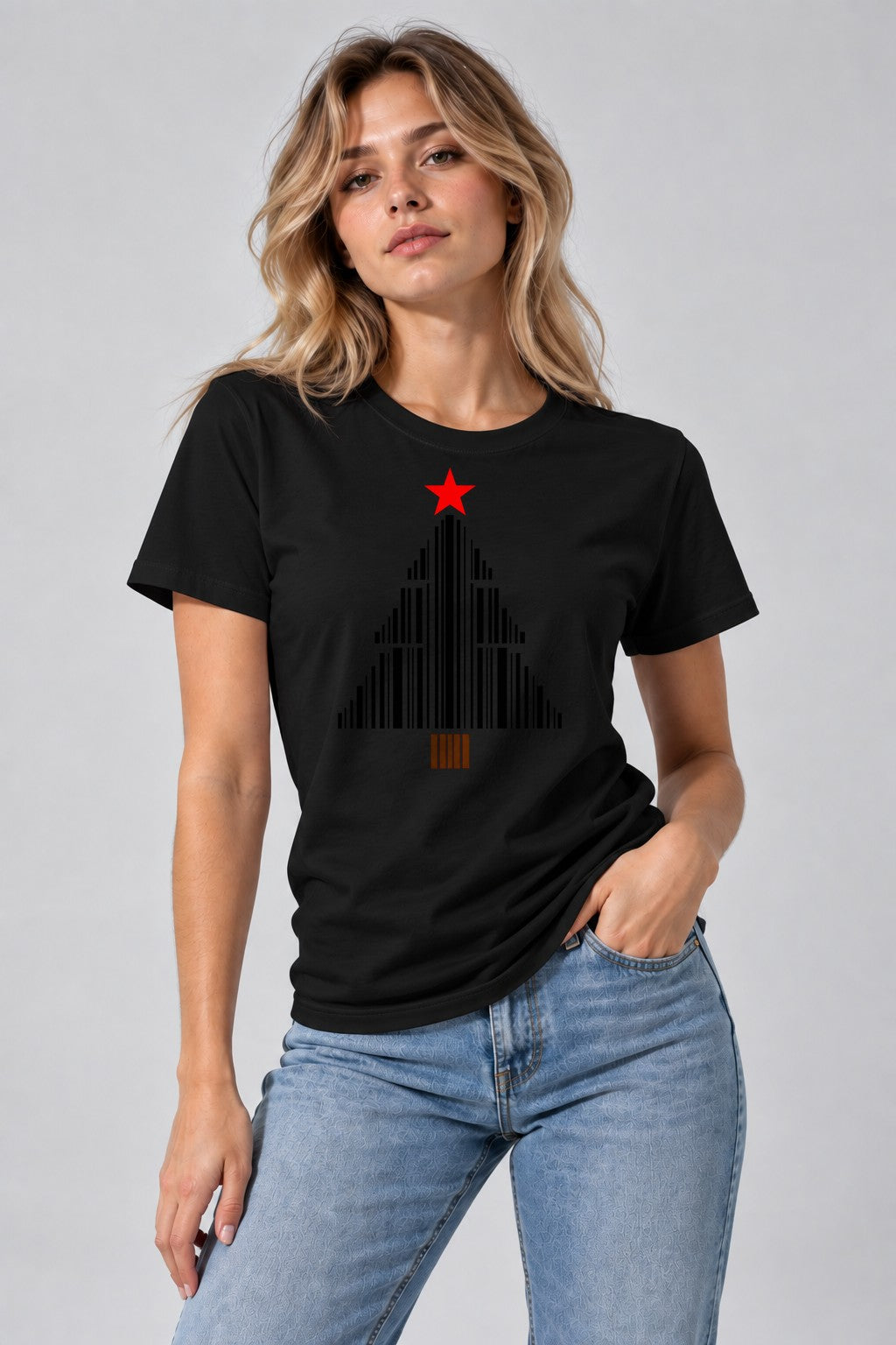 Barcode Christmas Tree - Black