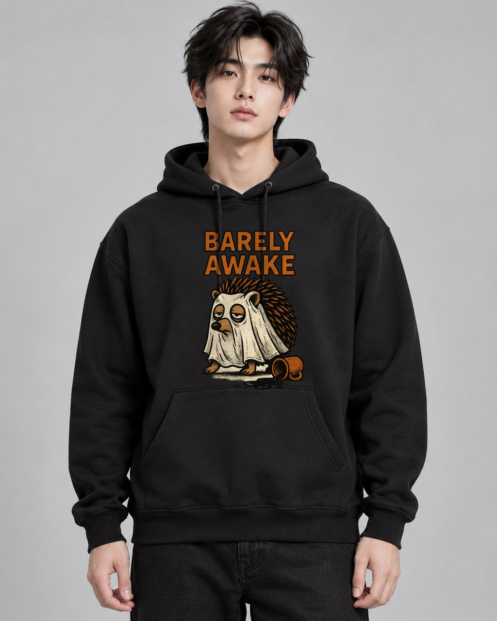 Barely Awake Hedgehog - Black
