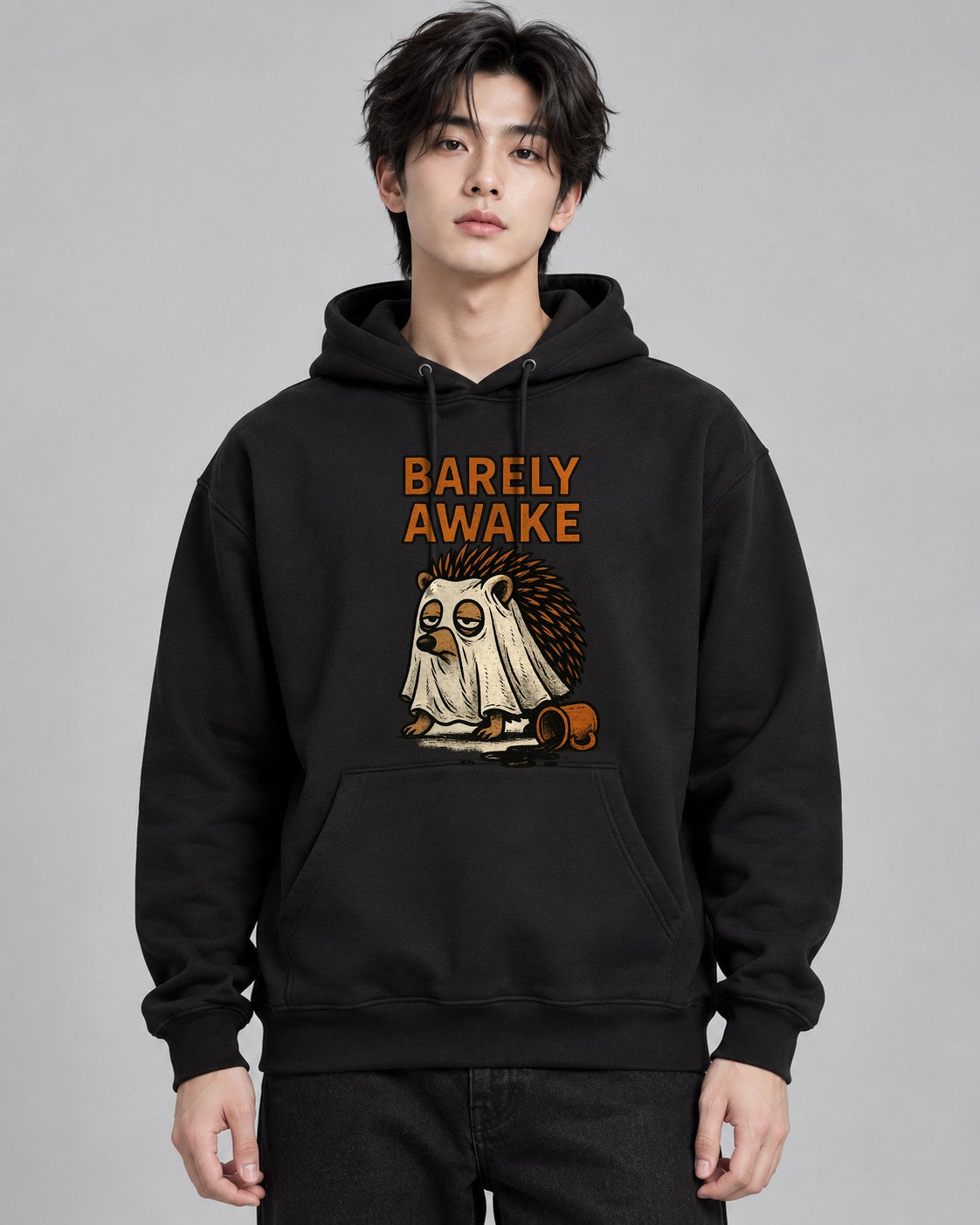 Barely Awake Hedgehog - Black