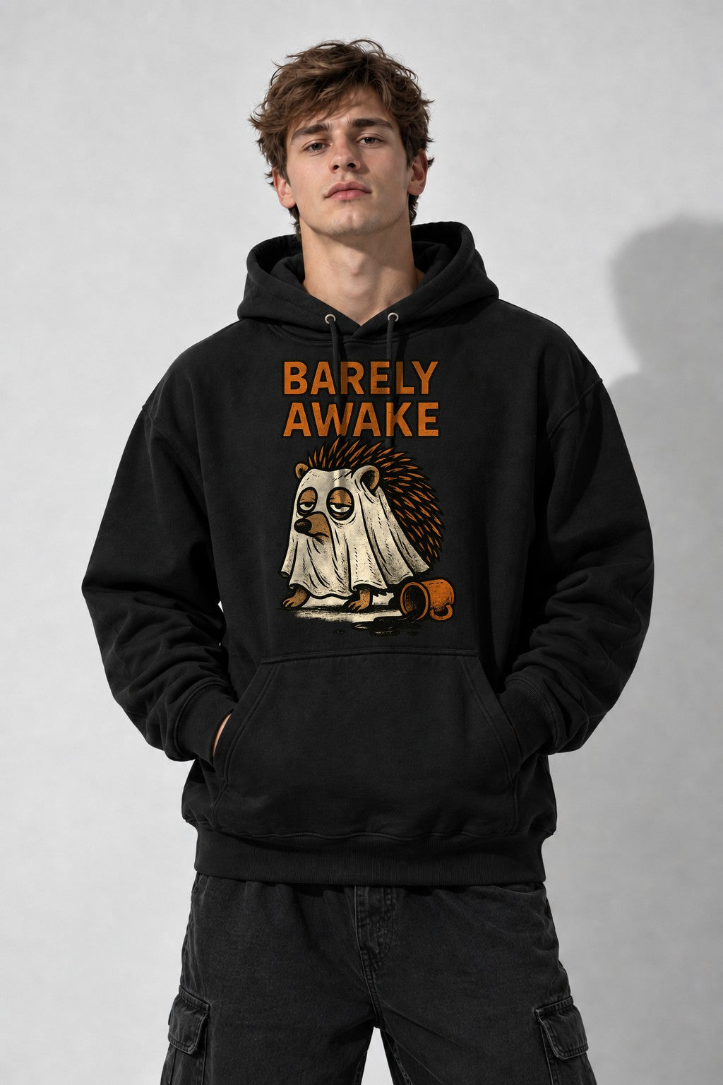 Barely Awake Hedgehog - Black
