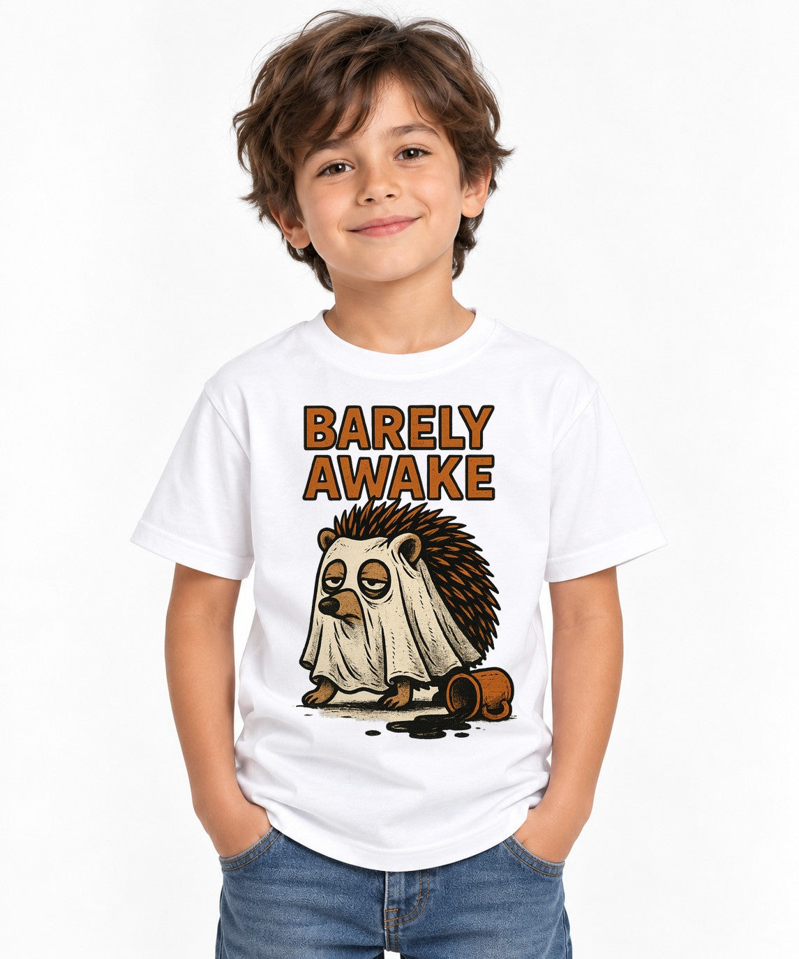 Barely Awake Hedgehog - White