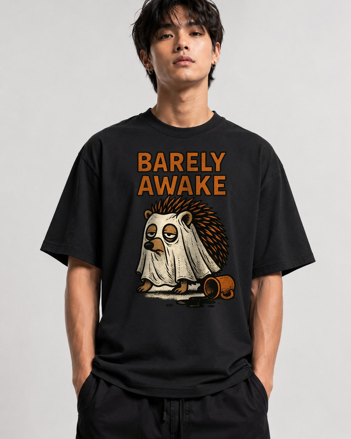 Barely Awake Hedgehog - Black