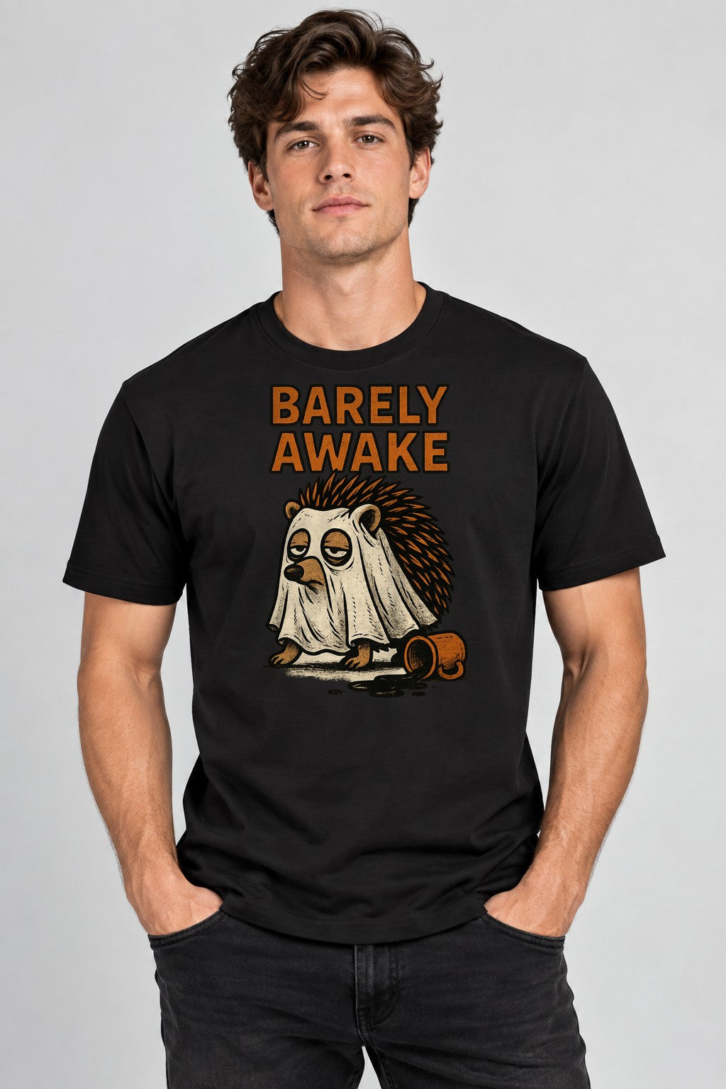 Barely Awake Hedgehog - Black