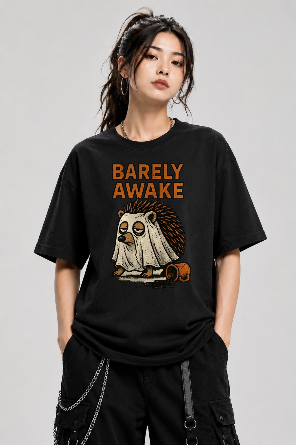 Barely Awake Hedgehog - Black