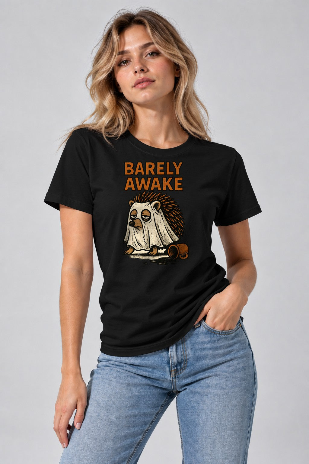 Barely Awake Hedgehog - Black