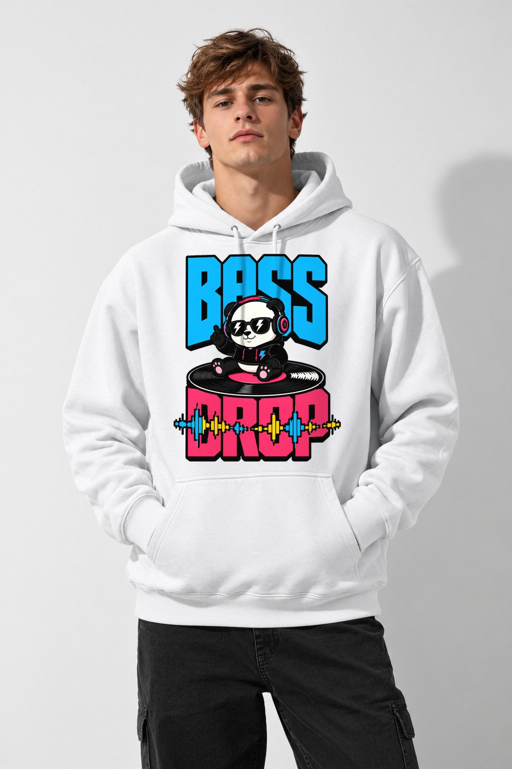 Bass Drop Panda - White