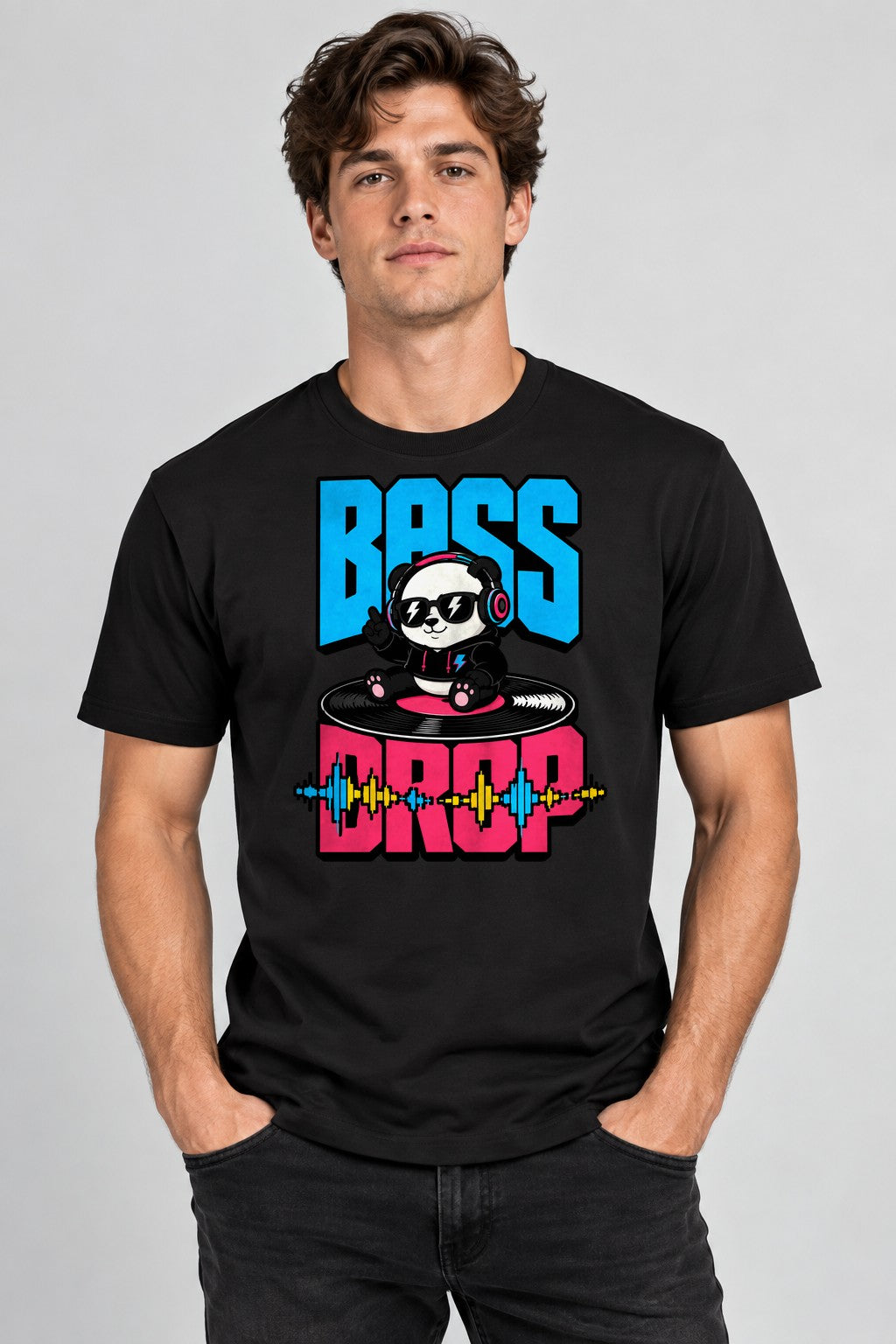 Bass Drop Panda - Black