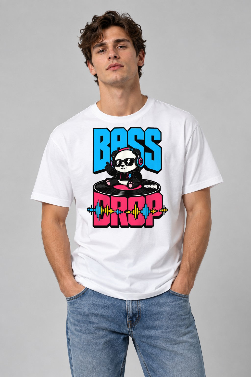 Bass Drop Panda - White