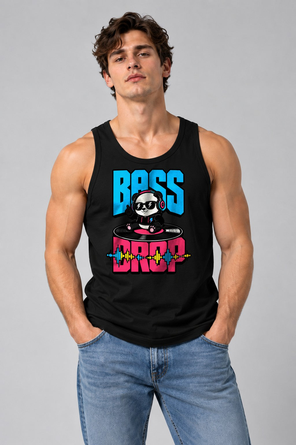 Bass Drop Panda - Black