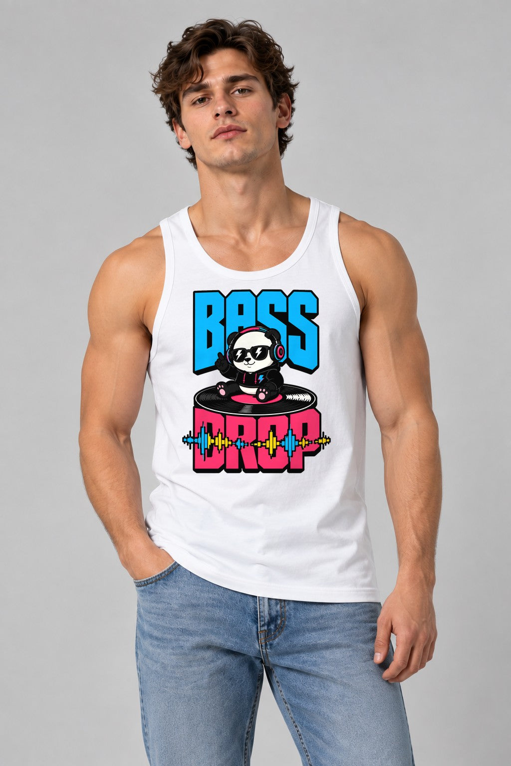Bass Drop Panda - White