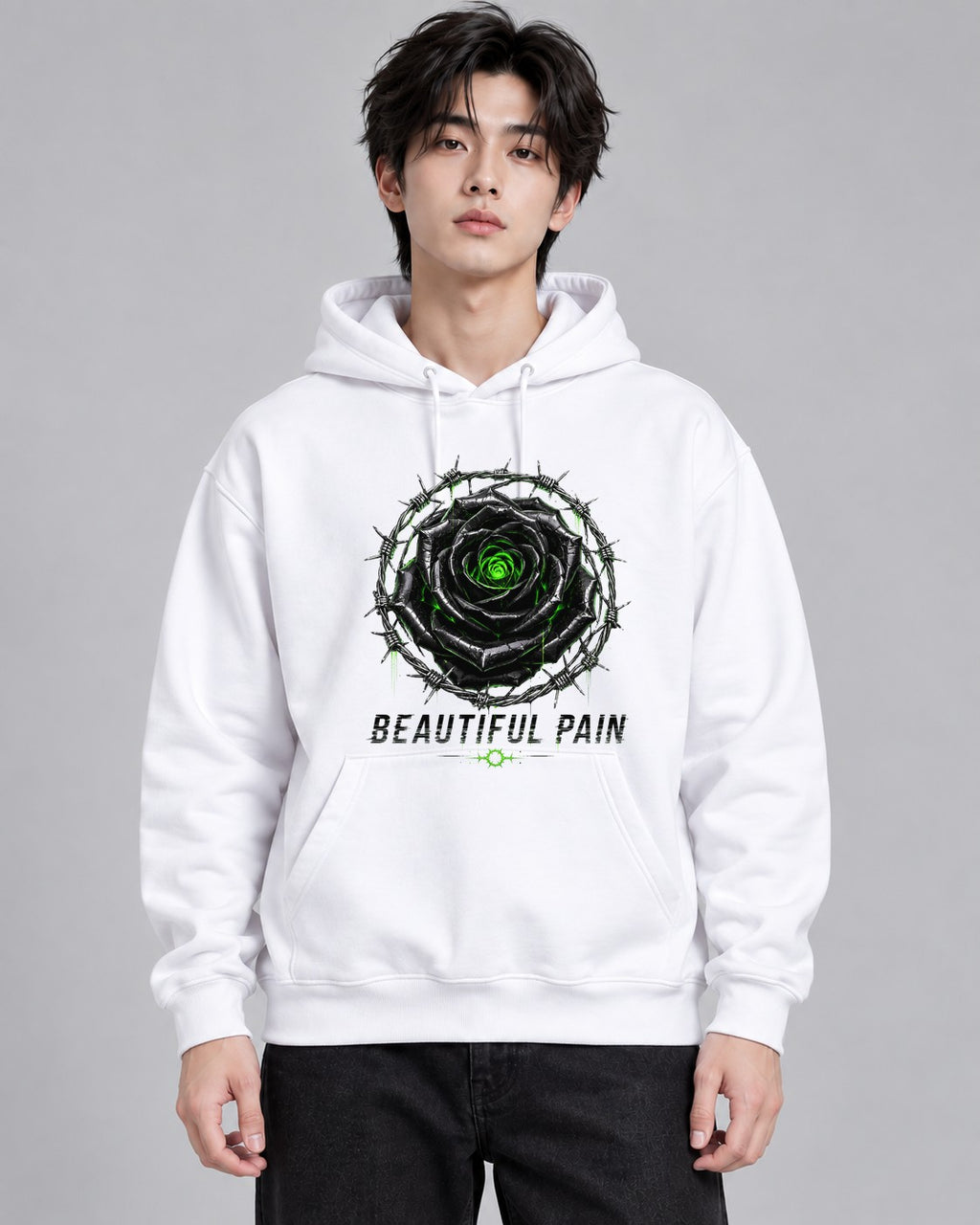 Beautiful Pain Rose - White