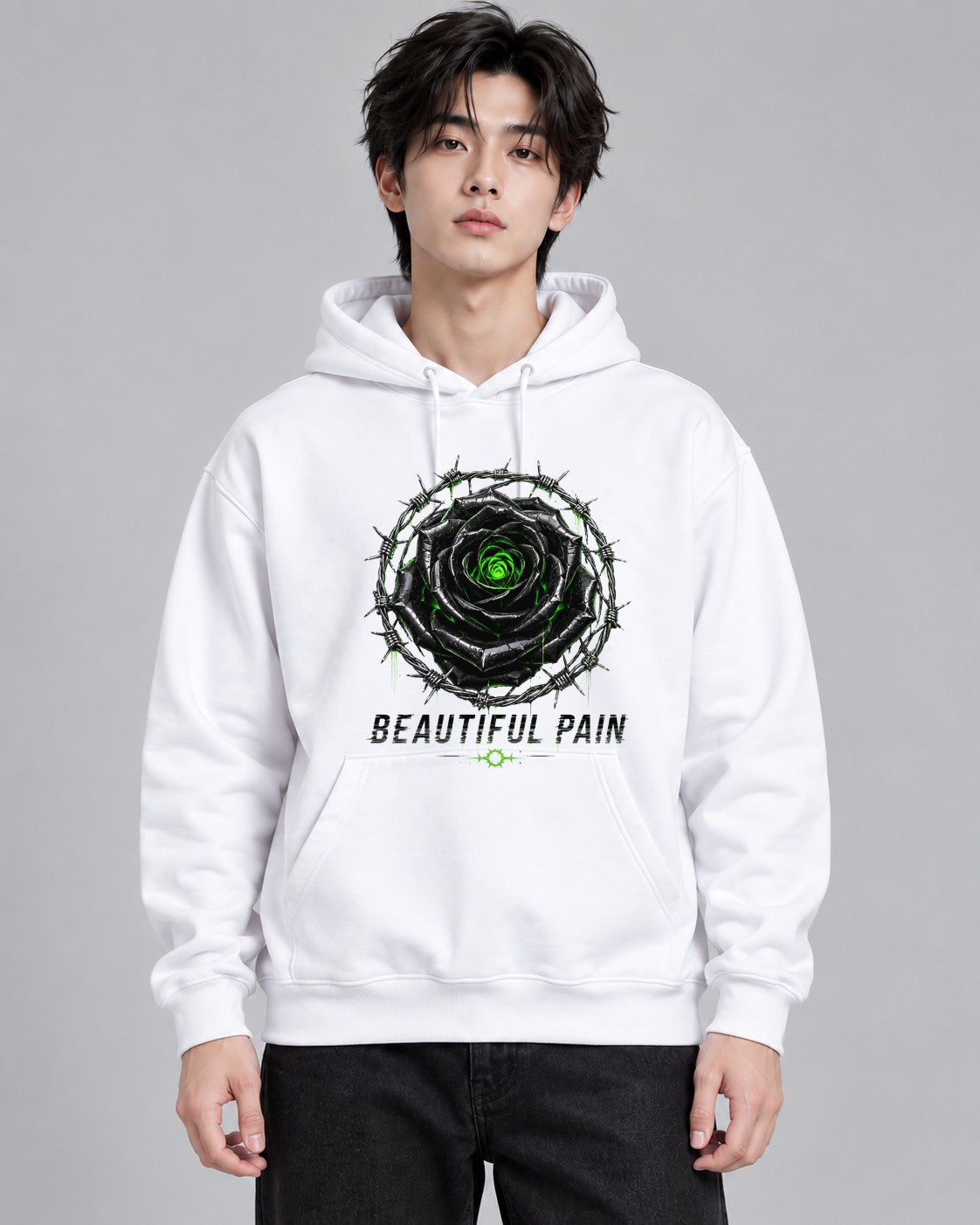 Beautiful Pain Rose - White