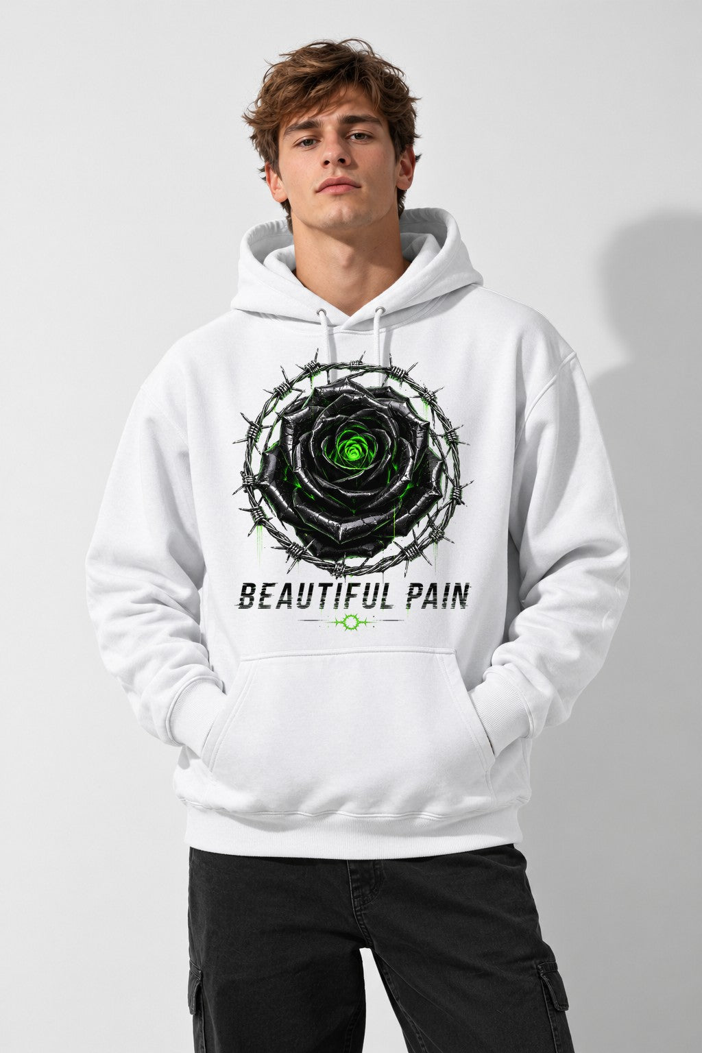 Beautiful Pain Rose - White