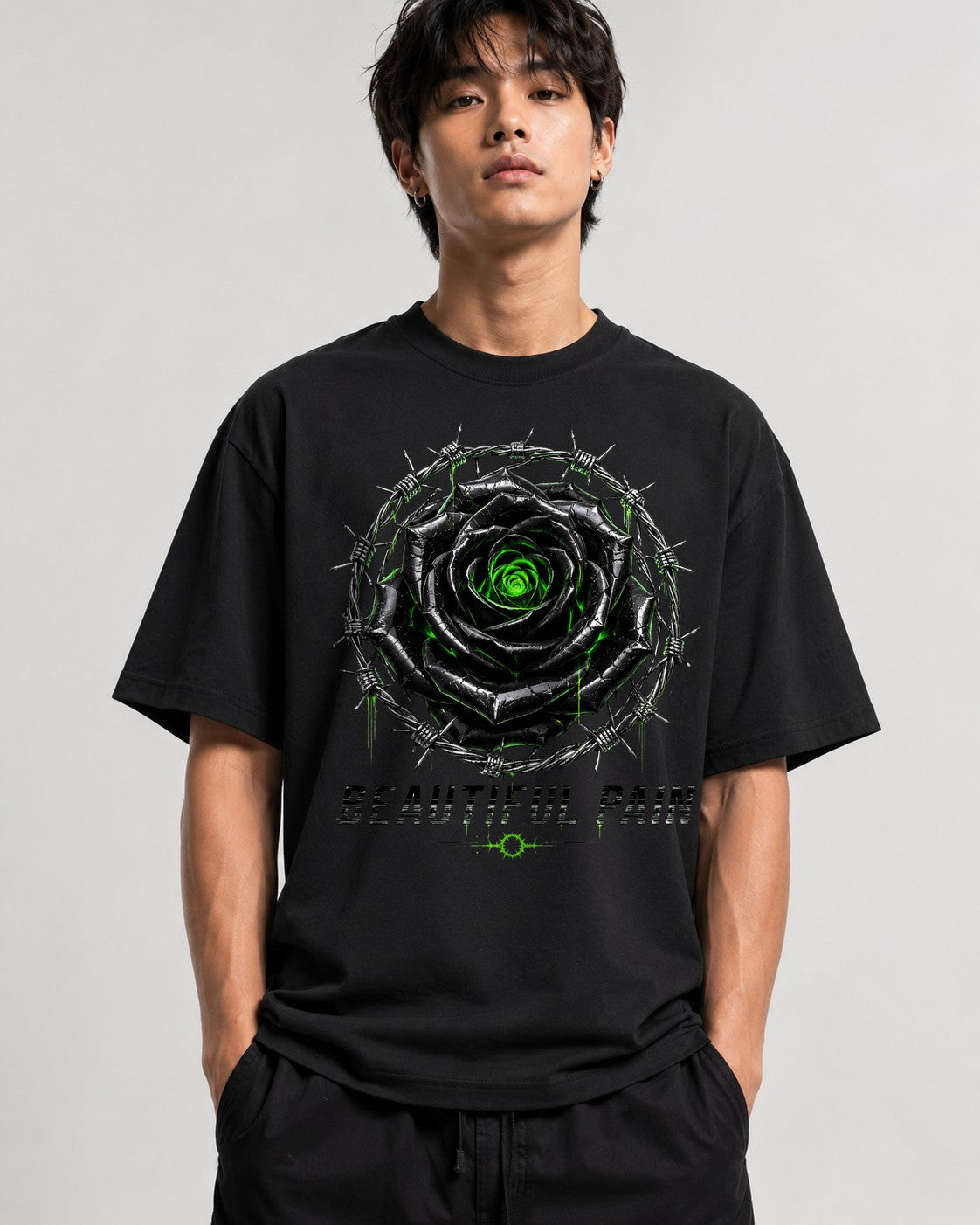 Beautiful Pain Rose - Black