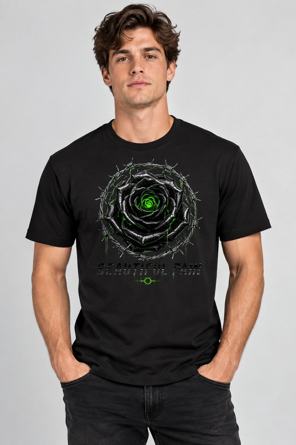 Beautiful Pain Rose - Black