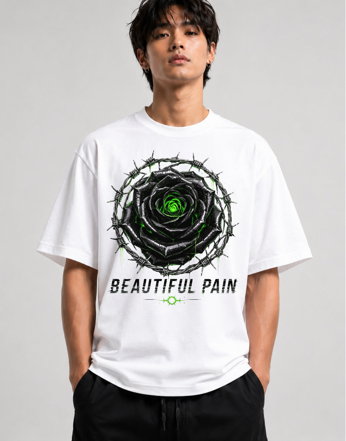 Beautiful Pain Rose - White