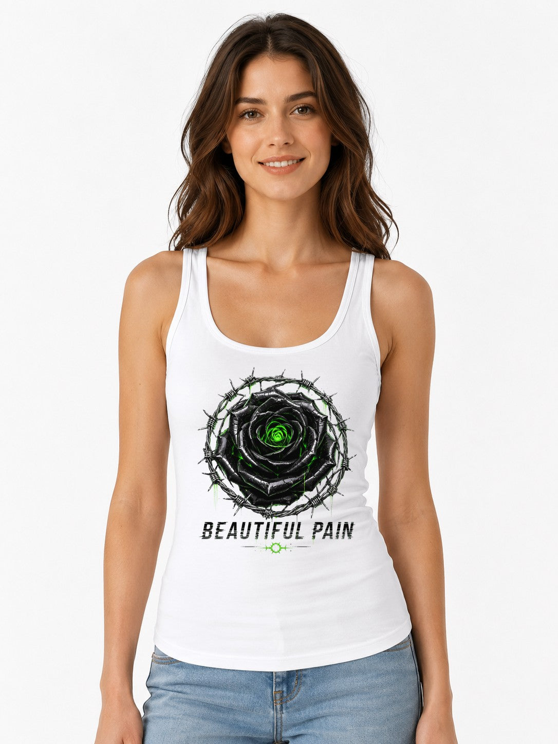Beautiful Pain Rose - White