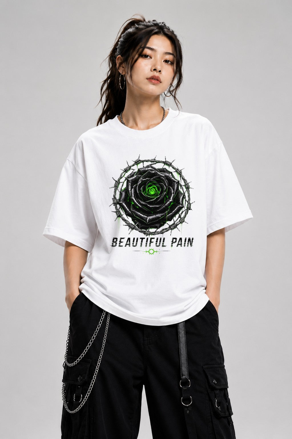 Beautiful Pain Rose - White