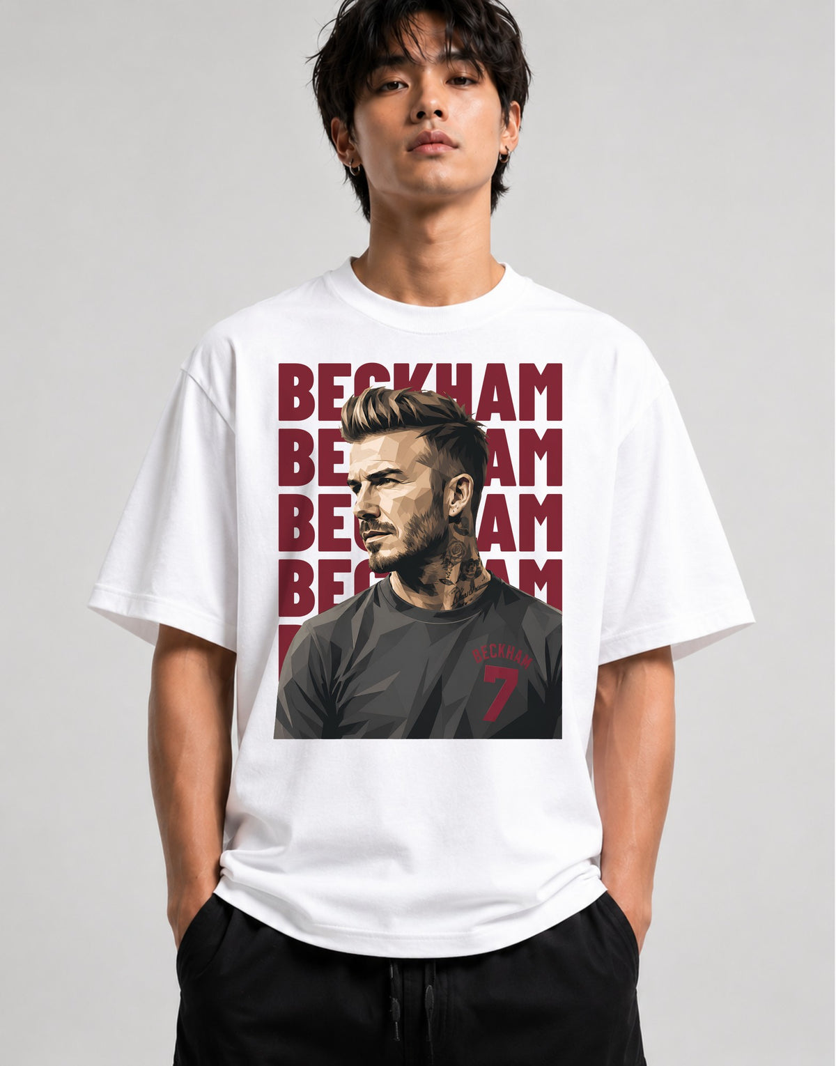Beckham Portrait - White