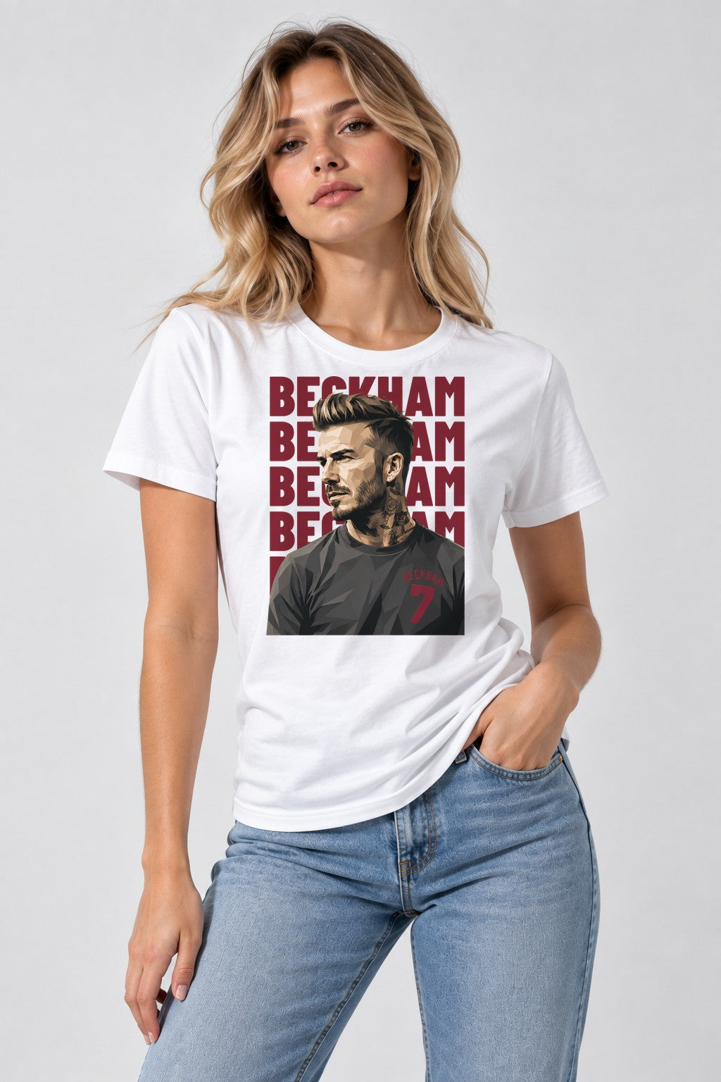 Beckham Portrait - White