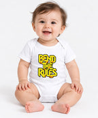 Bend The Rules Graphic Tee - Bold 3D Typography Street Style - White