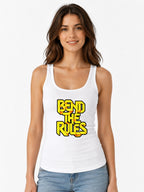 Bend The Rules Graphic Tee - Bold 3D Typography Street Style - White