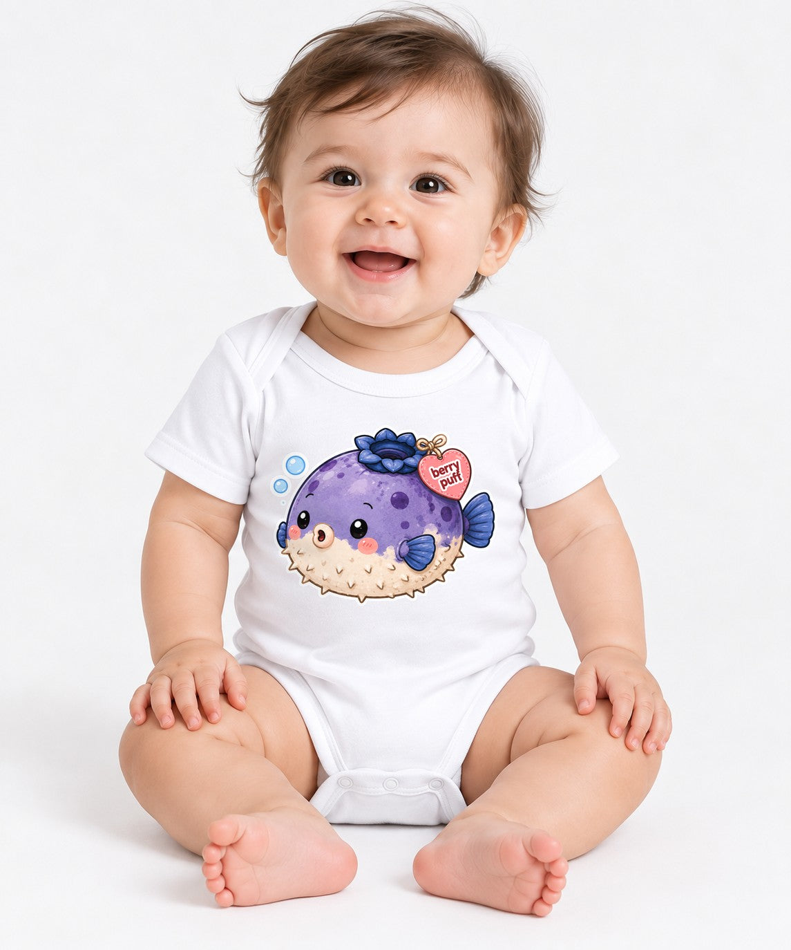 Berry Puff Blowfish - White