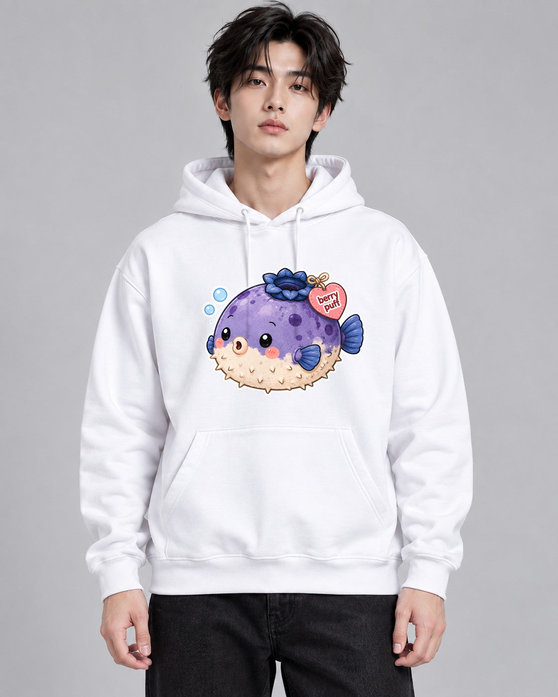 Berry Puff Blowfish - White