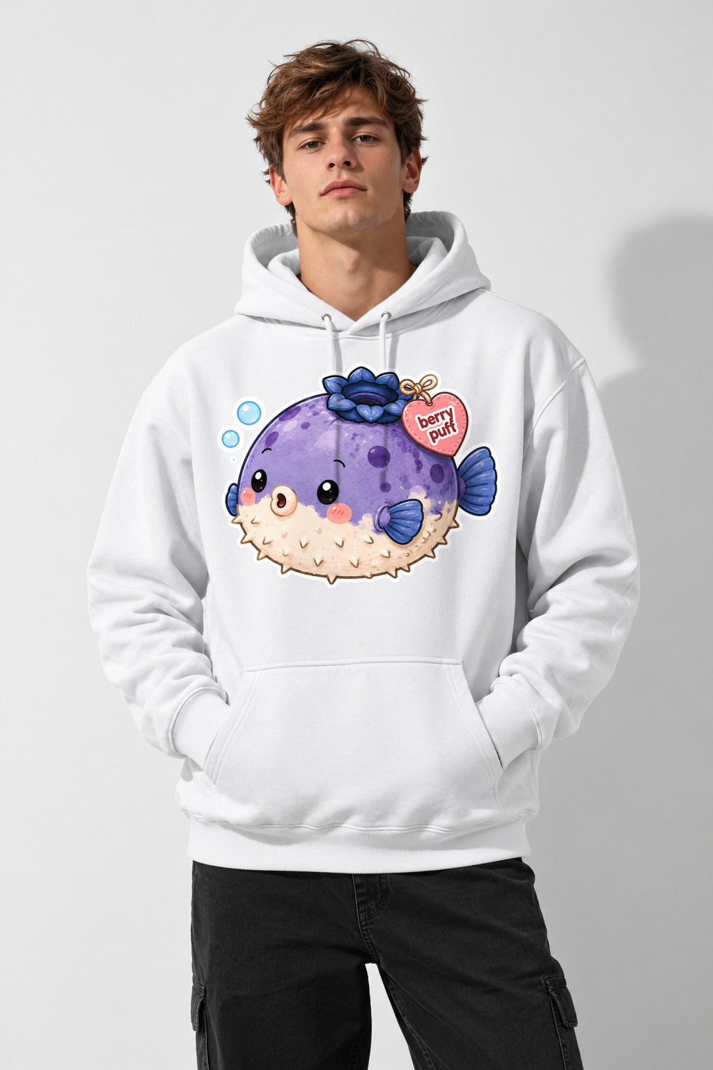 Berry Puff Blowfish - White