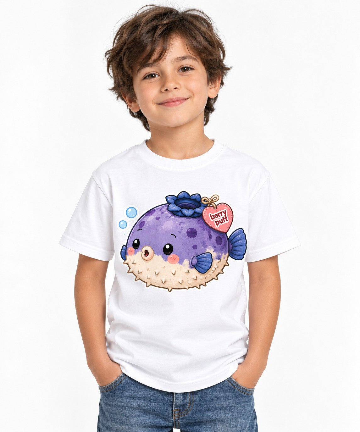 Berry Puff Blowfish - White