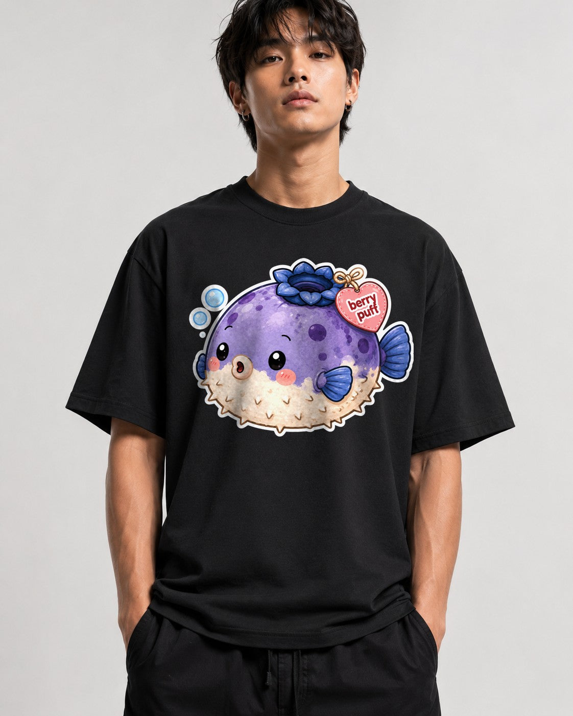 Berry Puff Blowfish - Black