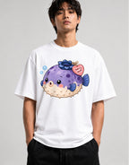 Berry Puff Blowfish - White