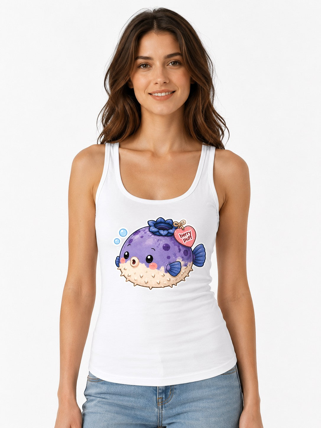 Berry Puff Blowfish - White
